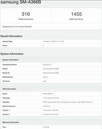 三星Galaxy A36 3D渲染图曝光，GeekBench跑分公布，预计明年初发布-个人笔记
