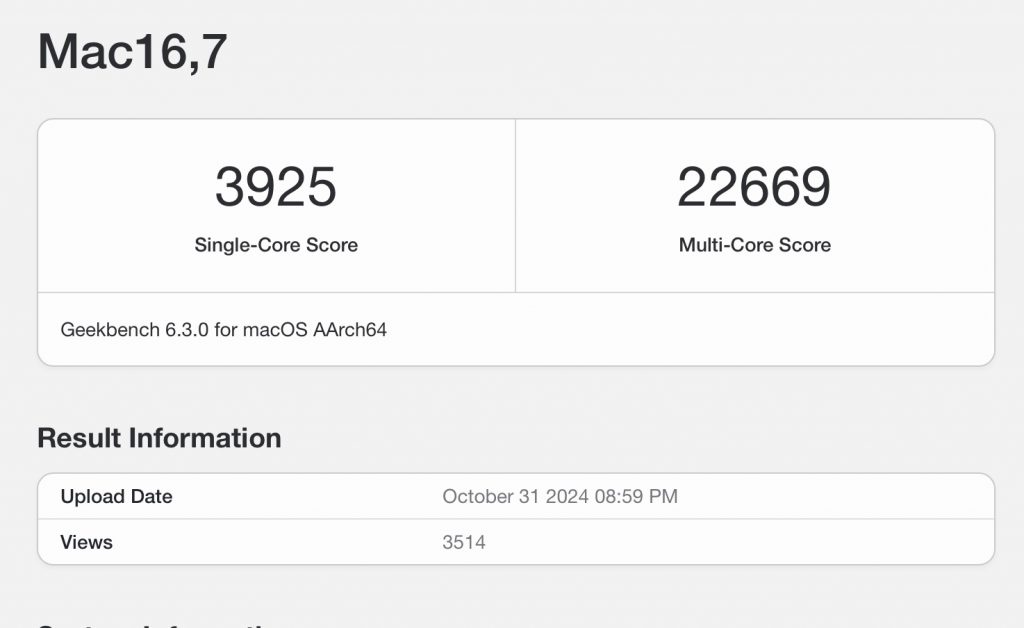 M4 Pro首个Geekbench 6跑分曝光：单核接近4000，多核22669-个人笔记